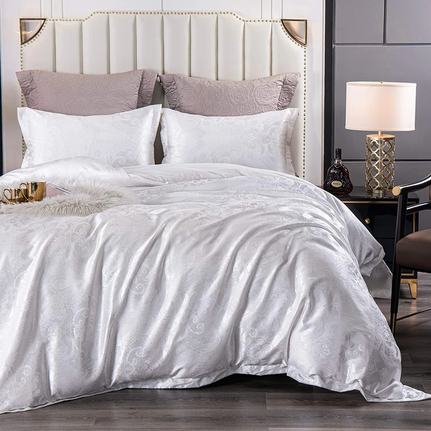 Duvet Cover Soft and Elegant Cotton Blend - Zipper Closure