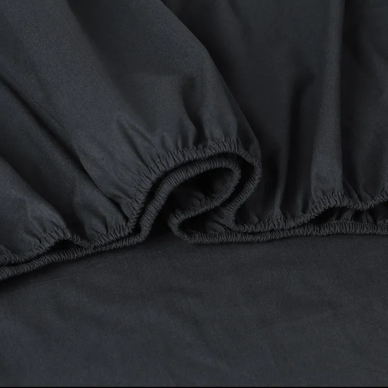 Elan Linen 100% Egyptian Cotton Vintage Washed 500TC Charcoal 50 cm Deep Mega Queen SIze Bed Sheets Set