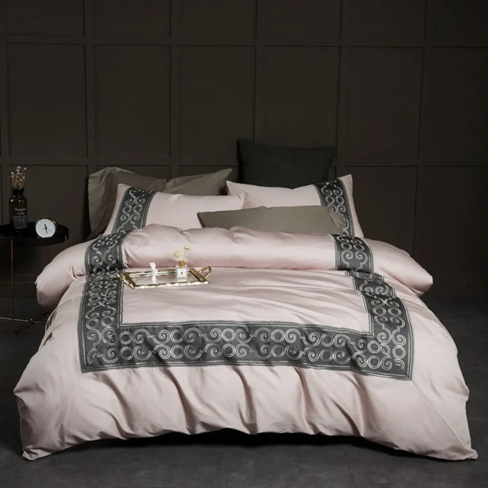 Floral Soft Comfortable Bamboo Fiber Duvet Cover Bedding Set