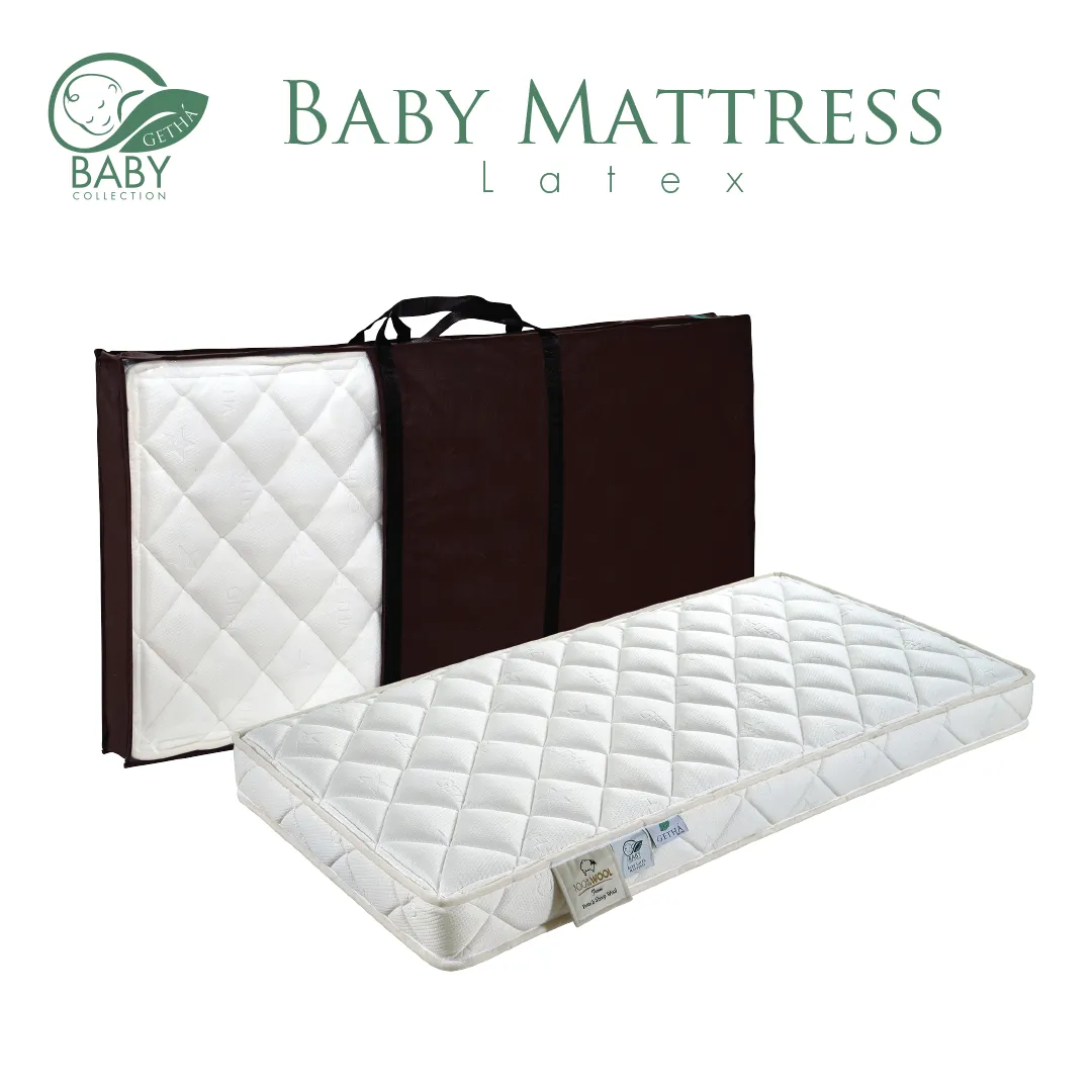 Getha Baby Mattress 100% Natural Latex with French Wool Padding