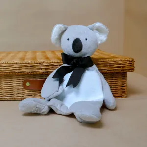 Koala Comforter Toy - Organic Cotton - Baby Gift Unboxed - Ash Grey/ White - 30cm