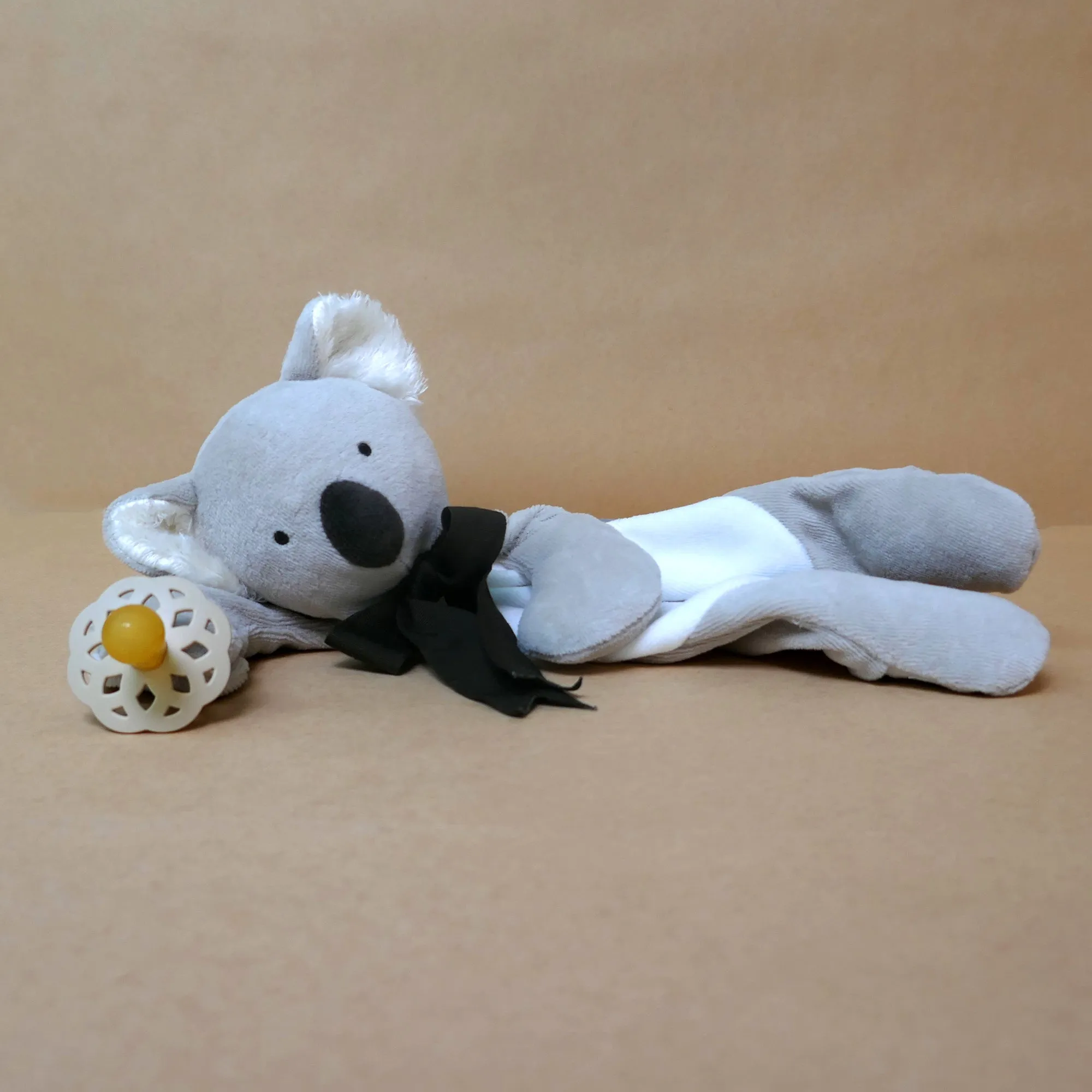 Koala Comforter Toy - Organic Cotton - Baby Gift Unboxed - Ash Grey/ White - 30cm