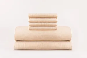 Latte Linen Organic Colored Cotton Bed Sheets Set Dye Free Made in USA