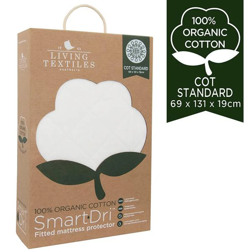 LTC Organic Smart-Dri Fitted Mattress Protector - Cot Standard