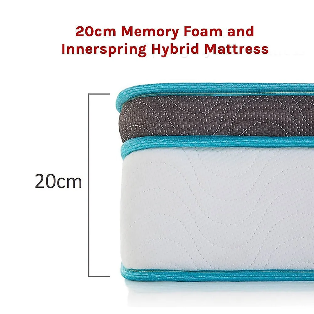 Medium Firm 20cm Hybrid Memory Foam and Spring Double Mattress