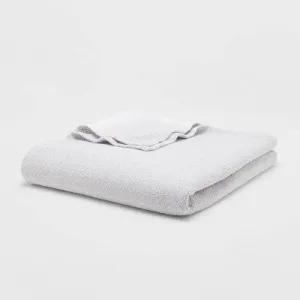 New - Twin/Twin XL 100% Cotton Bed Blanket Gray - Threshold