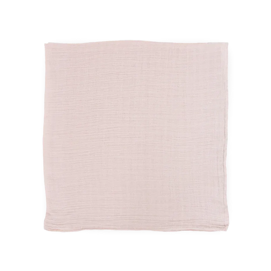 Organic Cotton Muslin Swaddle Blanket in Rosie