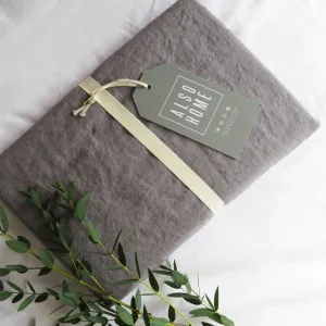 Pewter Grey Portuguese Linen Pillowcase Pair