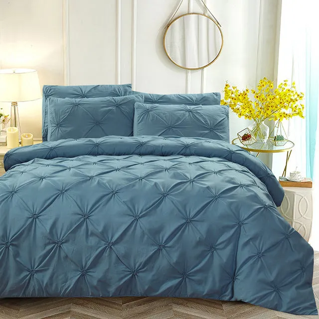 Pinch Pleat Soft Duvet Cover Set