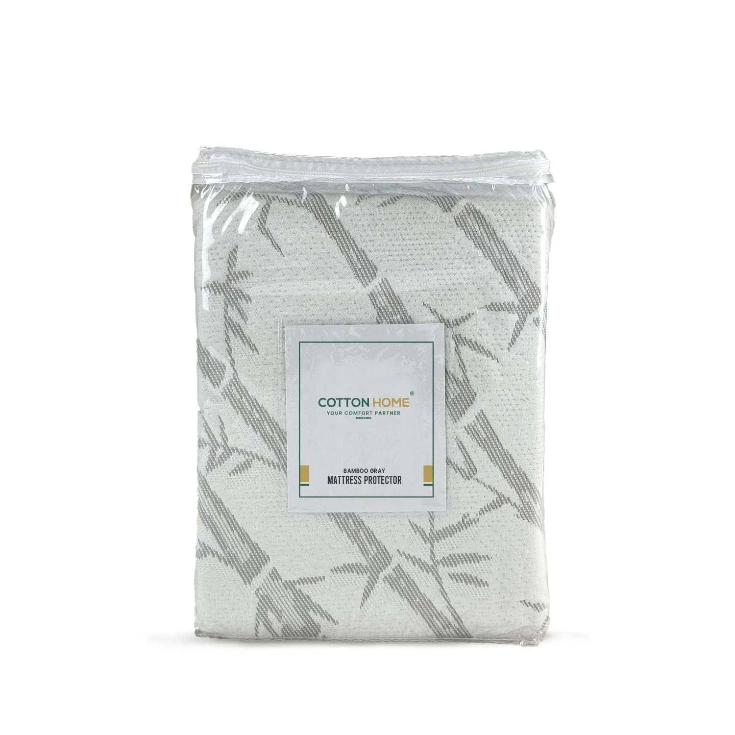 Premium Bamboo Mattress Protector 180x200 35CM | Gray | Breathable & Waterproof by Cotton Home