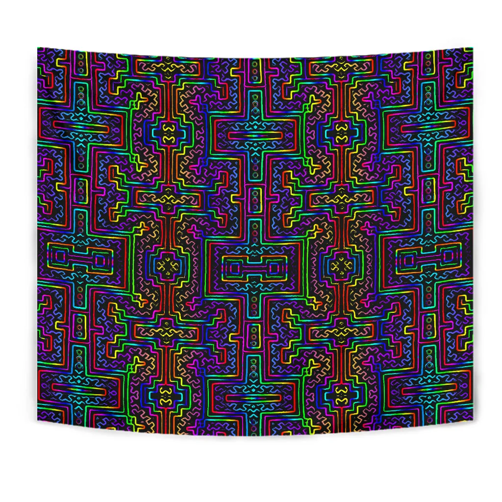 Prismatic Overlay Decorative Tapestry