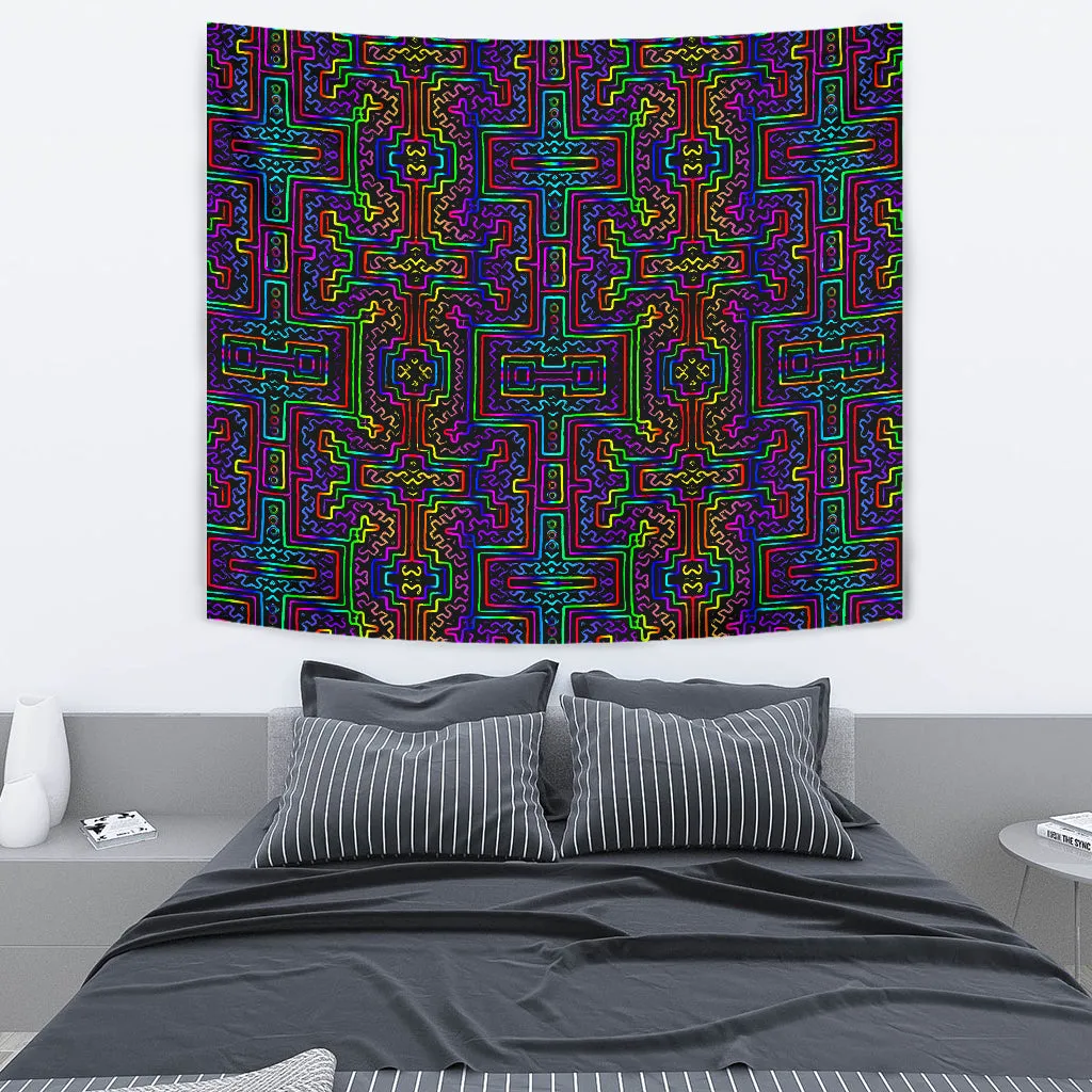 Prismatic Overlay Decorative Tapestry