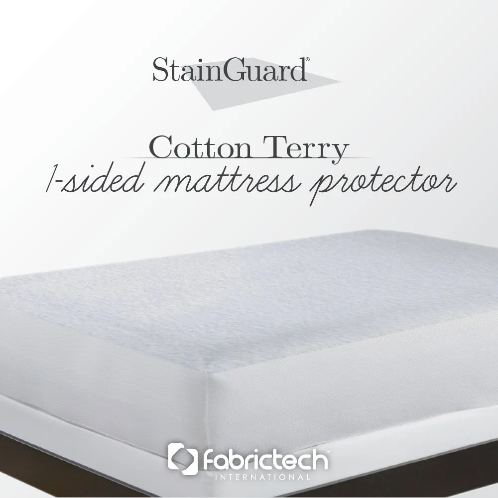 PureCare StainGuard Cotton Terry 1-Sided Mattress Protector