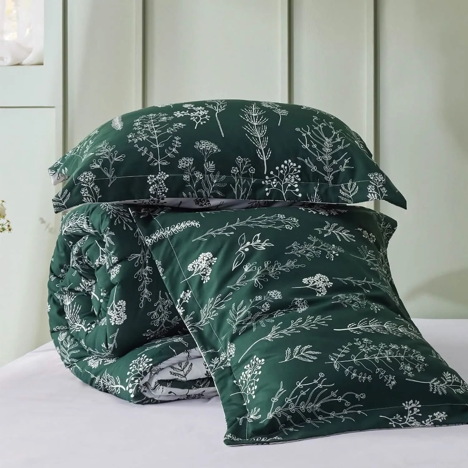 Reversible Floral Print Comforter Set-2