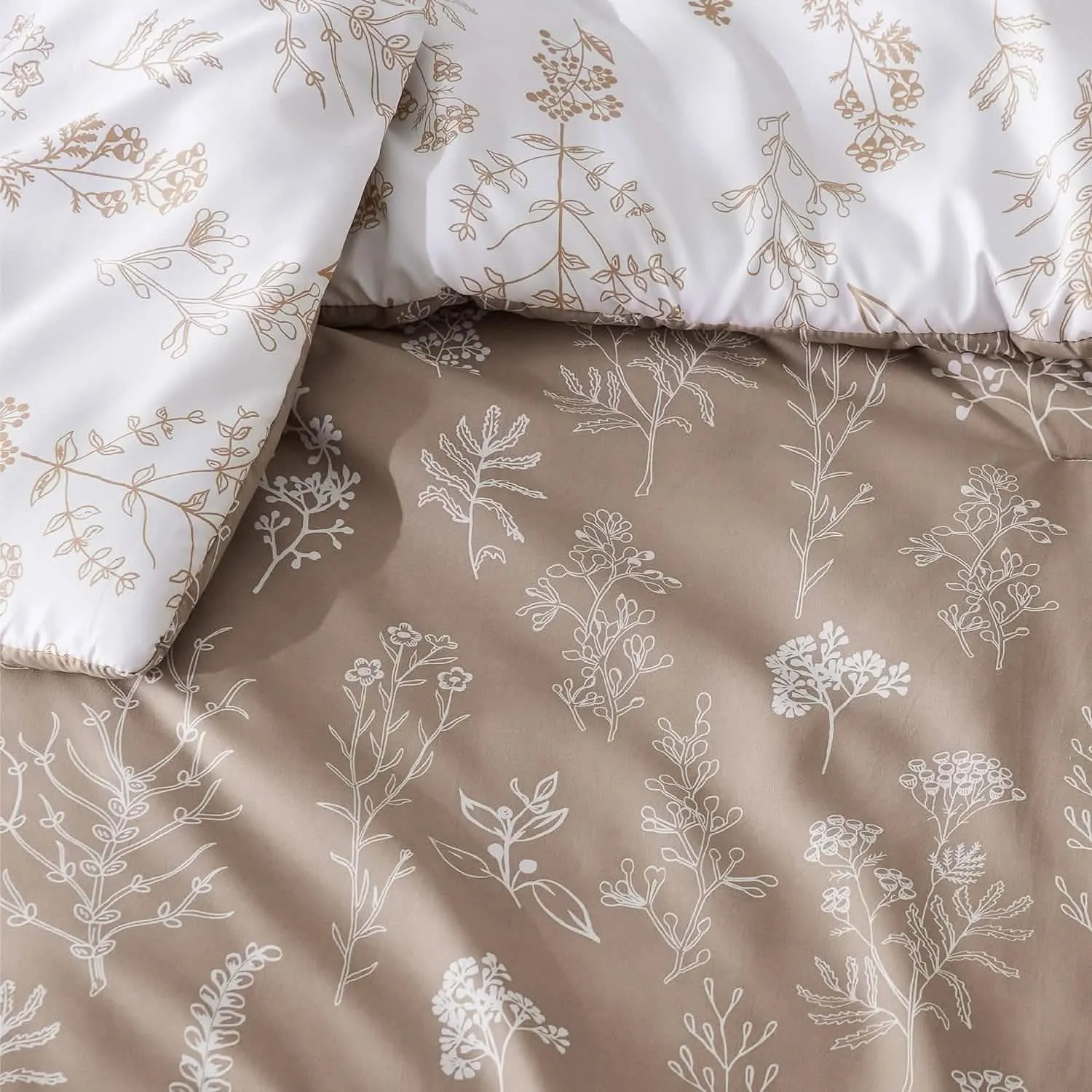 Reversible Floral Print Comforter Set-2