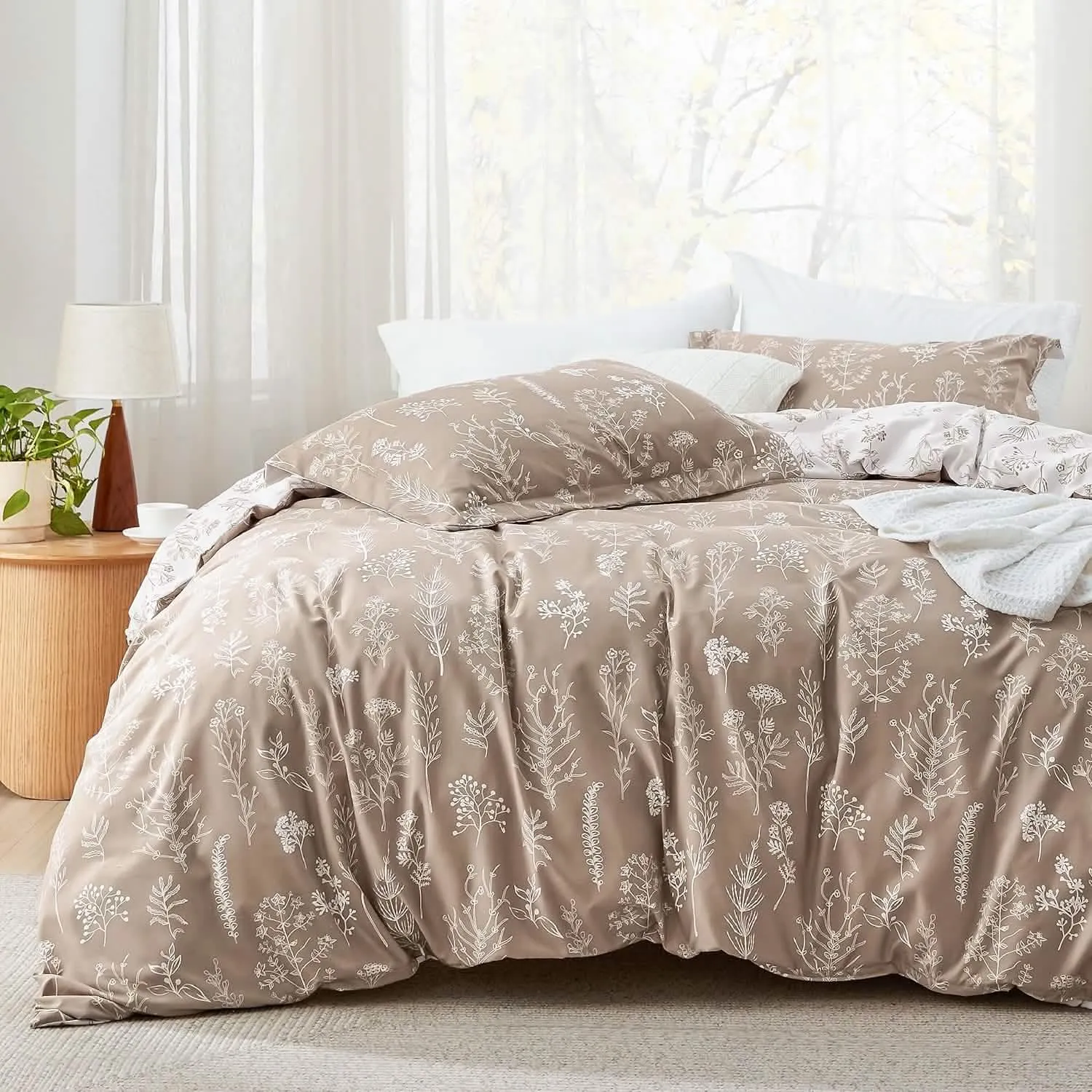 Reversible Floral Print Comforter Set-2