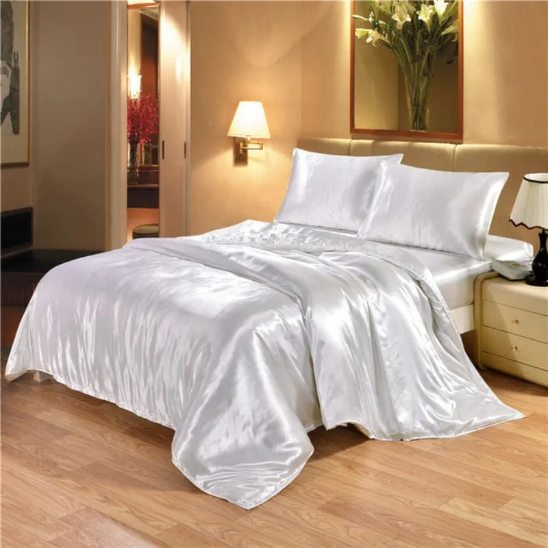 Satin Silk 3 pcs Duvet Cover Set