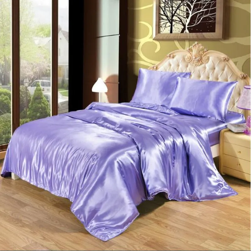 Satin Silk 3 pcs Duvet Cover Set