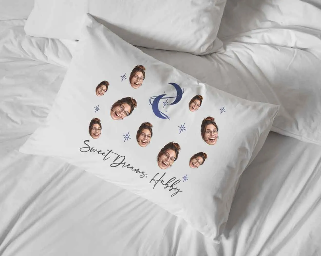 Sweet Dreams Hubby and Wifey Photo Pillowcases