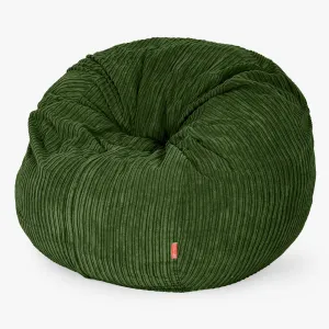 The Bean Bag Bed - Cord Forest Green