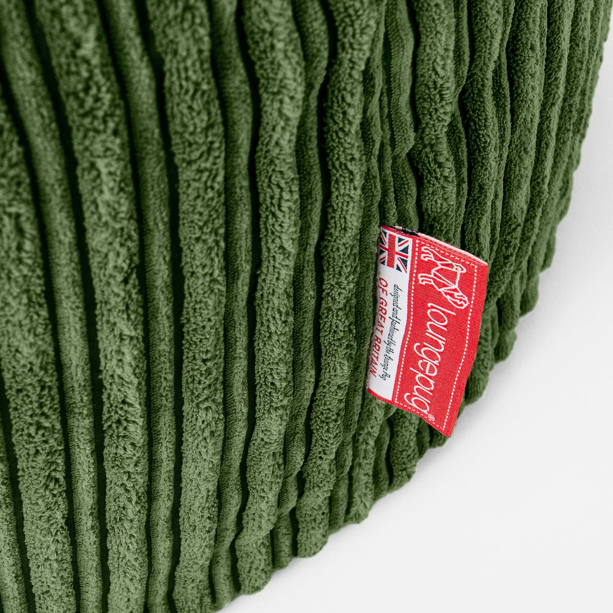 The Bean Bag Bed - Cord Forest Green