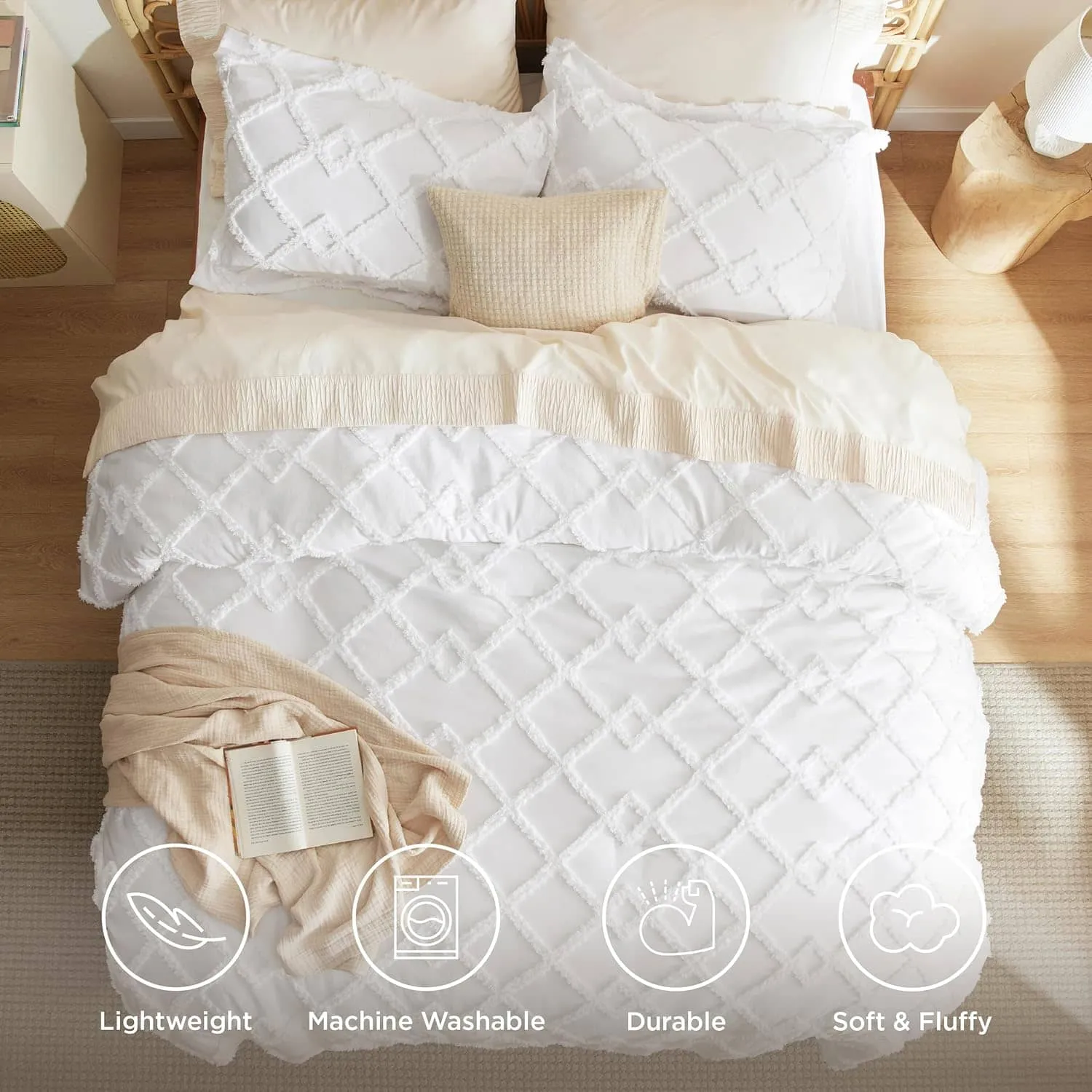 Tufted Embroidery Comforter Set