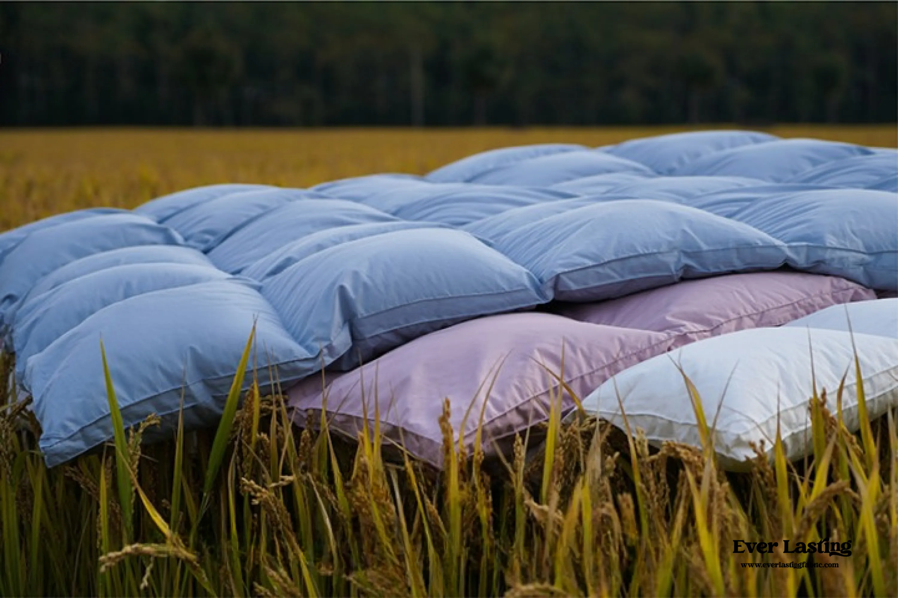 Ultra Fluffy Goose Down Duvet Insert Comforter / Blue